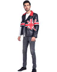 Union Jack British Flag Real Leather Jacket