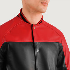 Terry Red and Black Varsity Jacket