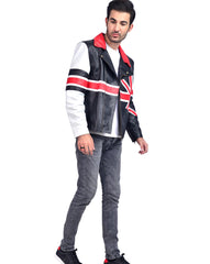 Union Jack British Flag Real Leather Jacket