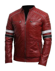 Cafe Racer Leather Jacket Mens