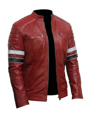 Cafe Racer Leather Jacket Mens