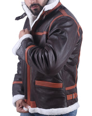 Resident Evil 4 Shearling B3 Brown Leon Kennedy Jacket
