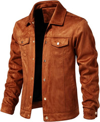 Men’s Brown Suede Leather Jacket