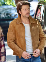 Men's Brandon Sklenar It Ends with Us Suede Leather Jacket