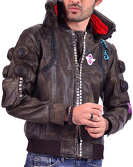 Cyberpunk 2077 Samurai Character V Light-up Real Leather Jacket