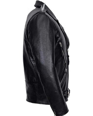 Men's Black Leather Motorcycle Ghost Rider Jacket