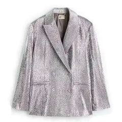 Women Taylor Swift Silver Blazer