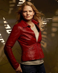 Once Upon a Time Jennifer Morrison Red Real Leather Jacket