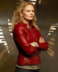 Once Upon a Time Jennifer Morrison Red Real Leather Jacket