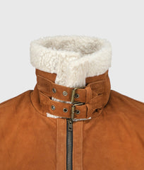 Women’s Light Brown Shearling Leather Vest