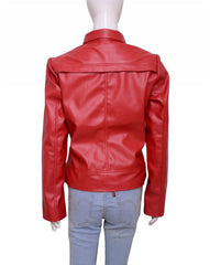 Once Upon a Time Jennifer Morrison Red Real Leather Jacket