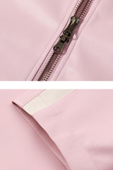 Women's 90 Patch Stripes Street Oversized Real Leather Jacket