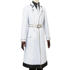 Tokyo Ghoul Ken Kaneki White Real Leather Trench Coat