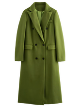 women's green wool coat