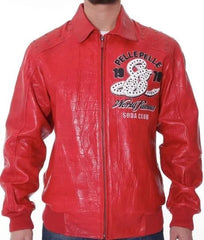Men's Red Bomber Jacket - Soda Club Jacket