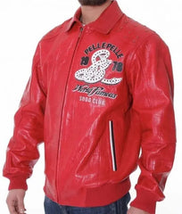 Men's Red Bomber Jacket - Soda Club Jacket