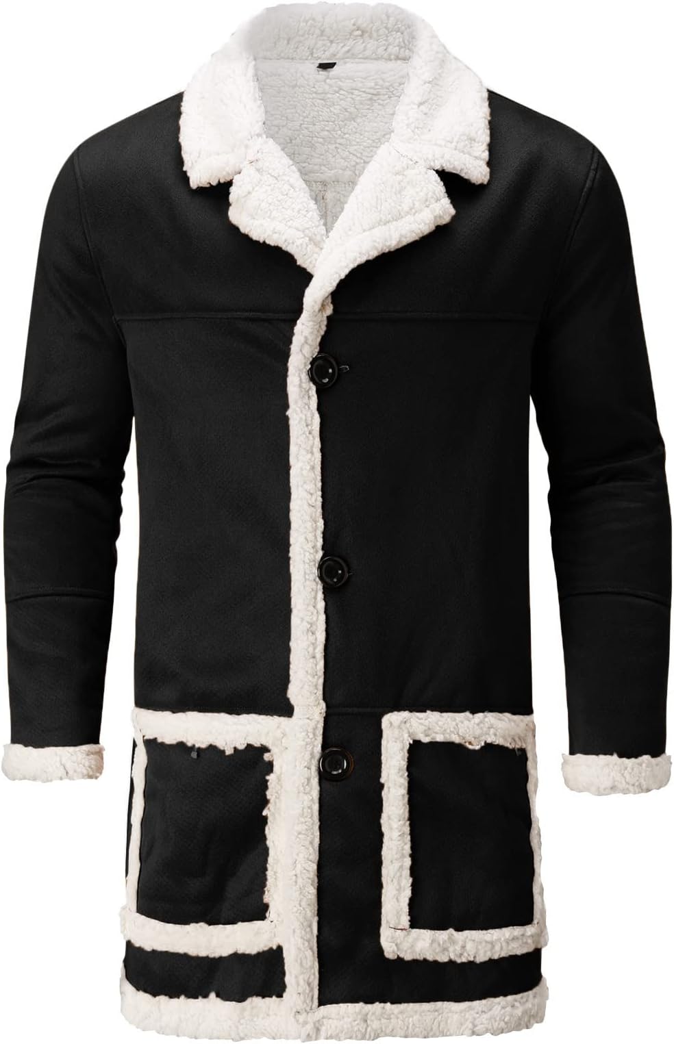 Mens Winter Shearling Leather Long Coats
