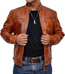 Mens Brown Leather Jacket