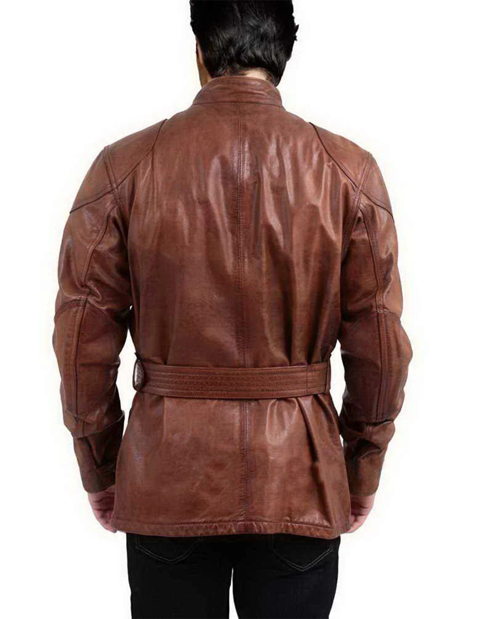 Men’s Brad Pitt Brown Leather jacket