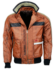 Jedi Survivor Brown Real Leather Cal Kestis Gaming Cosplay Jacket