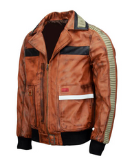 Jedi Survivor Brown Real Leather Cal Kestis Gaming Cosplay Jacket