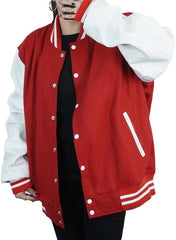 Red White Varsity Jacket UK