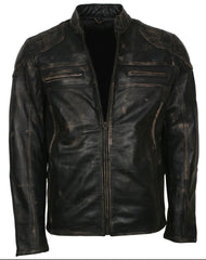 Leather Biker Jacket for Mens