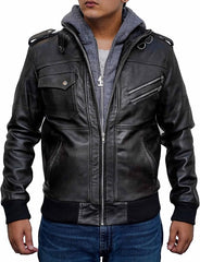 Mens Bomber Leather Jacket