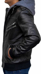 Mens Bomber Leather Jacket