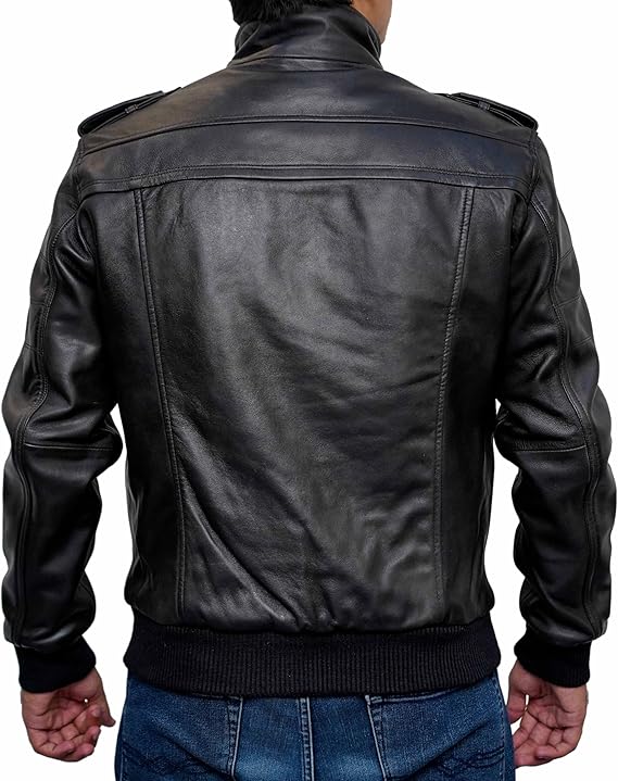 Mens Bomber Leather Jacket