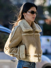 Women’s shearling leather jacket