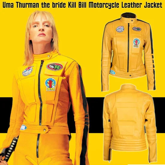 Women's Yellow Moto Jacket
