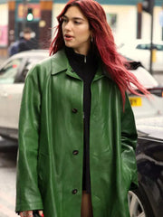green trench coat women's