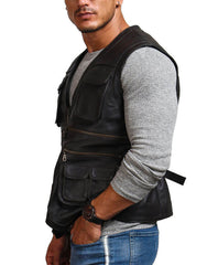 Leather Waistcoat Mens