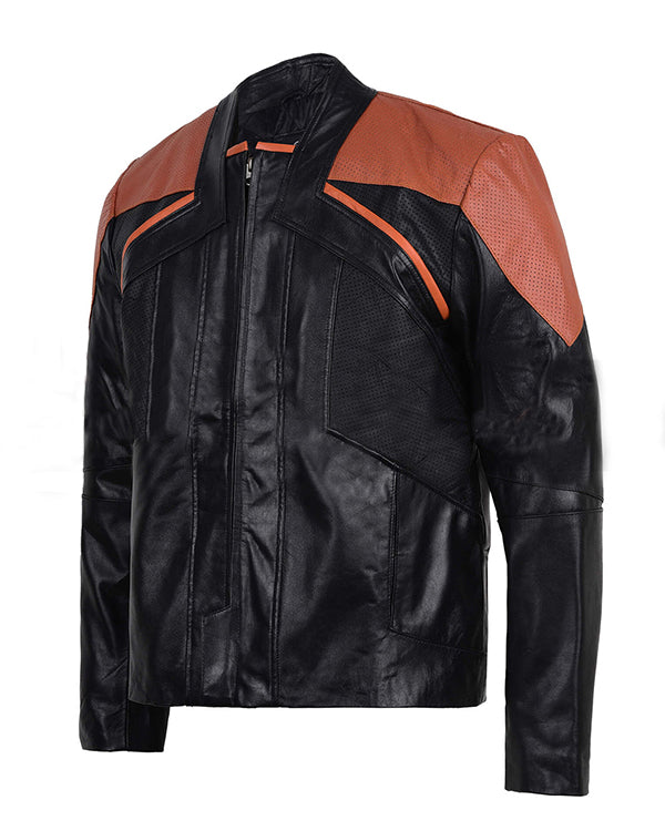 Star Trek Picard Real Leather Geordi La Forge Cosplay Jacket