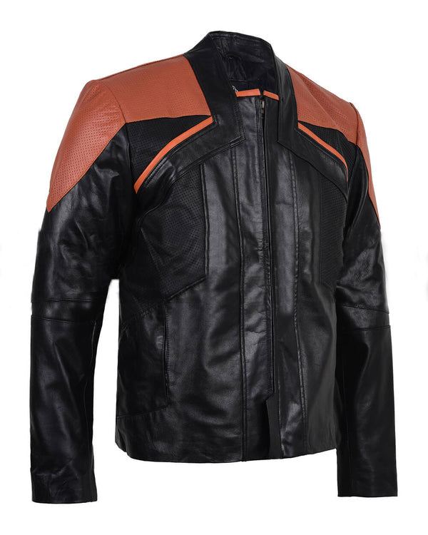 Star Trek Picard Real Leather Geordi La Forge Cosplay Jacket