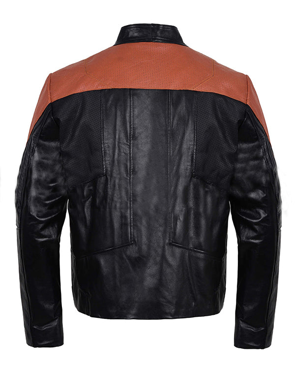 Star Trek Picard Real Leather Geordi La Forge Cosplay Jacket
