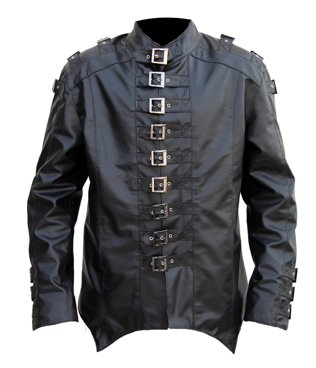 Real Leather Black Gothic Coat Jacket
