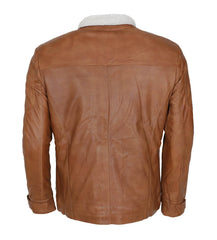 Men's Light Brown Leather Jacket