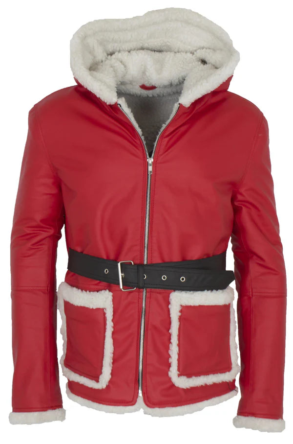 Santa Claus Faux Leather Coat