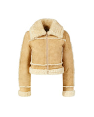 Celebrity-inspired shearling jacket