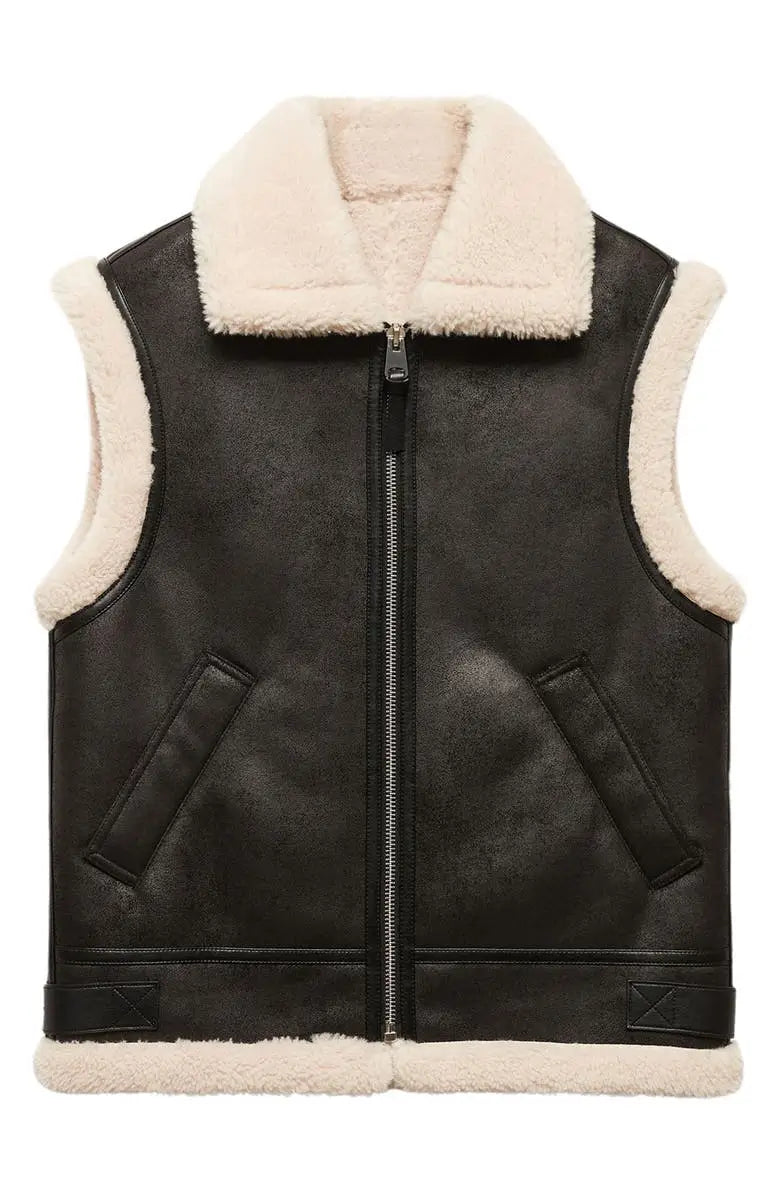 Women's shearling gilets

