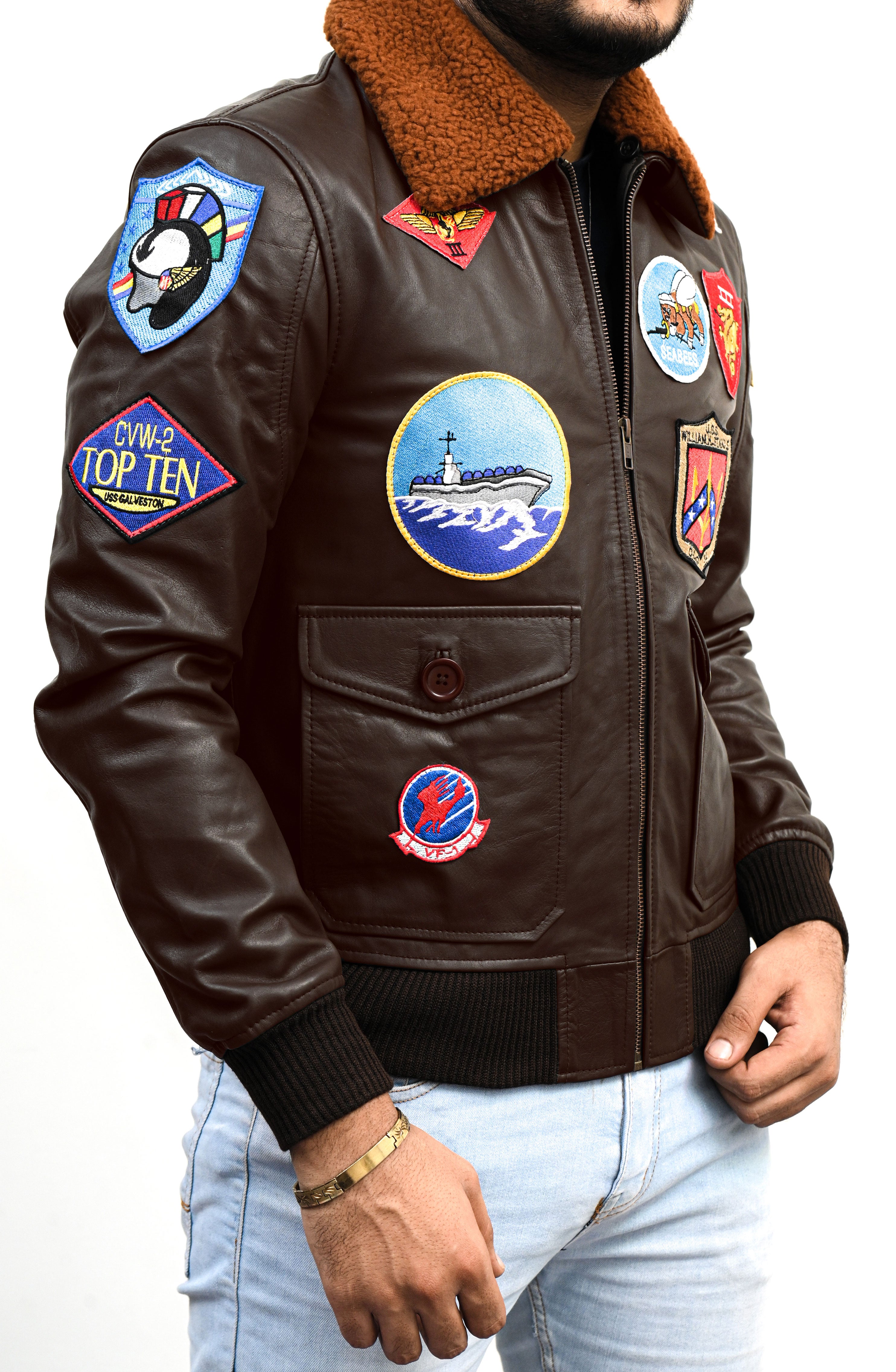 Military-style bomber jacket