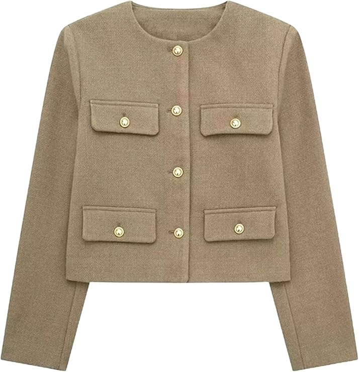 Women’s Tweed Jacket with Buttons

