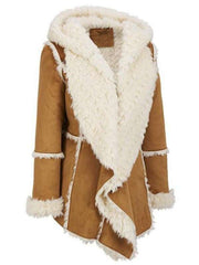 Shearling Hooded Overcoat for Women