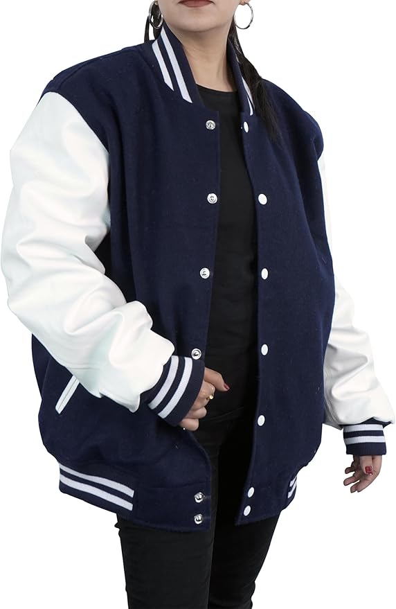 Navy Blue Bomber Jacket for Women
