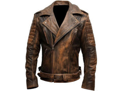 Distressed Leather Jacket