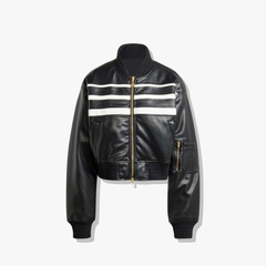 Women’s Real Leather Bomber Jacket
