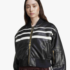 Women’s Real Leather Bomber Jacket