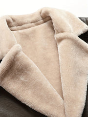 Men’s Winter PU Leather Fur Coat